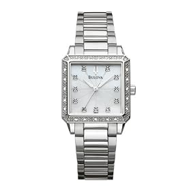 Bulova Women’s Diamond Accented Mother of Pearl Dial Watch #96R110