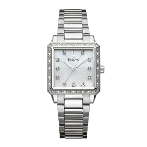 Bulova Ladies 96R110 Diamond Accented Mother of Pearl Dial Watch