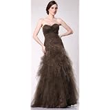 #3183BlackStraplessMermaidRuffledPageantPromDress