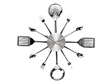 Silverware Steel Utensils Wall Clock