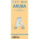 laminated aruba map by borch english spanish french italian and german edition