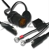Amzer 12V Motorcycle Power Adapter with Fused Linked Harness
