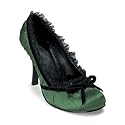 Satin Pumps gr&uuml;n