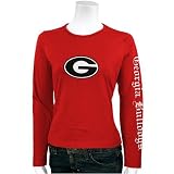 Georgia Bulldogs Red Ladies Big Logo Long Sleeve T-shirt