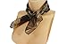 TFJ Women Fashion Small Neck Scarf Sheer Floral Fabric Flowers Pocket Square Brown