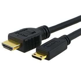 eForCity 10 FT Gold Plated High Speed HDMI Cable Type A to Type C M/M for Canon EOS 550D / Rebel T2i / Kiss X4