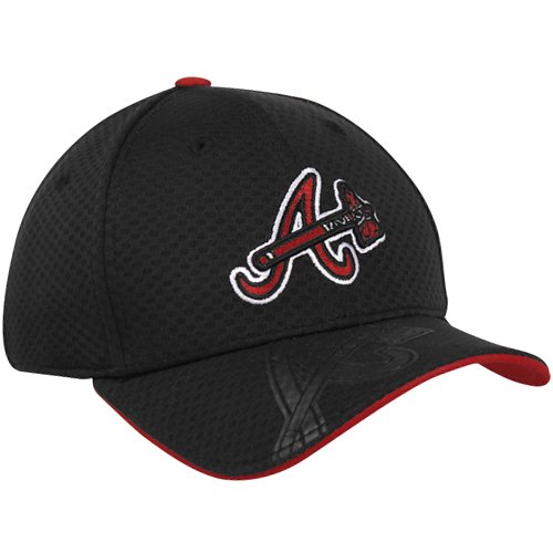 New Era Atlanta Braves Youth Jr. Gel ACL 39THIRTY Flex Fit Hat - Black