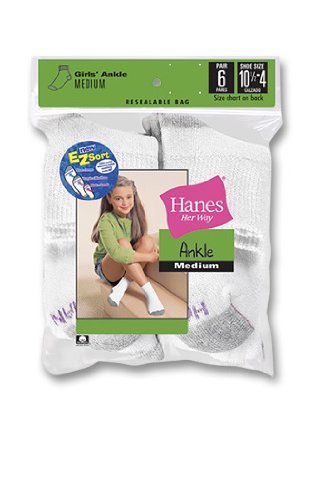 Hanes 6-pk. Girls Ankle (Quarter) Socks