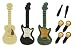 Custom Musical Instruments - Acoustic Guitar , Electric Guitar , Drum Sticks , Microphone (for Lego Minifigures)