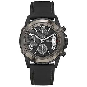 Guess - W18542G2 - Montre Homme - Quartz Chronographe - Cadran Noir - Bracelet Noir