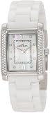 AK Anne Klein Women's 10/9923MPWT Swarovski Crystal Accented Silver-Tone White Ceramic Watch