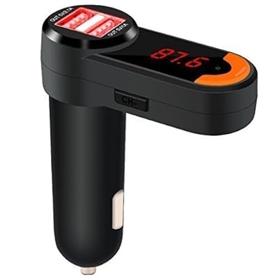 DMG 3in1 Dual USB Wireless In-Car FM Transmitter for Car, Bluetooth Hands Free Car Kit and USB Car Charger, MP3...