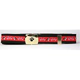 Boston Terrier Breed Belt Red - Adjusts to 44 inches