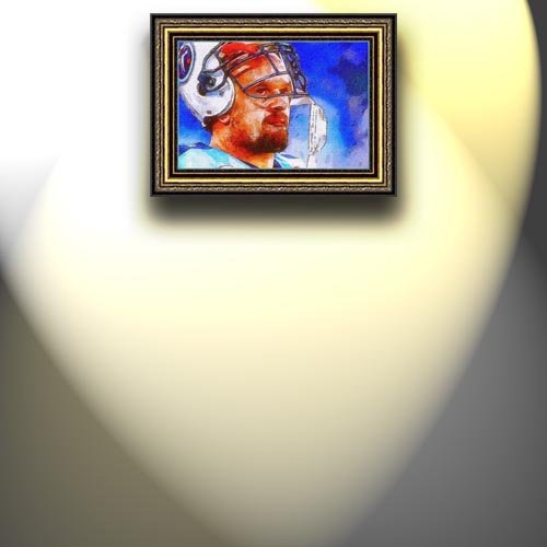 Completely Handpainted American Football Sport Painting, Custom Order FL666, Oil on Canvas, with Option to Paint Jerry, Brett & Co. from Any Other Favorite Photograph or Picture, Unframed, Size 20'' x 30