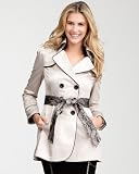 bebe Lace Inset Trench Coat