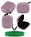 Lilac Ultra Slim Hard Shell Bluetooth Carrying Case for Motorola Bluetooth H9 HS850 HS805 H800 H710 H700 H670 H550 H500 H385 H375 H350 H3 + Bonus Young Micro - Live Green WristBand