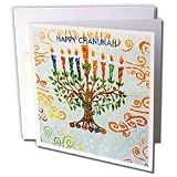 Florene Jewish Theme - Oh Chanukah - Greeting Cards-12 Greeting Cards with envelopes