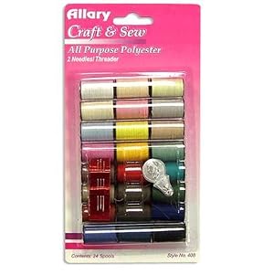 24-Assorted-All-Polyester-Thread-with-Needle-Threader