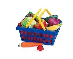 LEARNING RESOURCES LER7222 FRUIT & VEGETABLE BASKET-13 PIECES