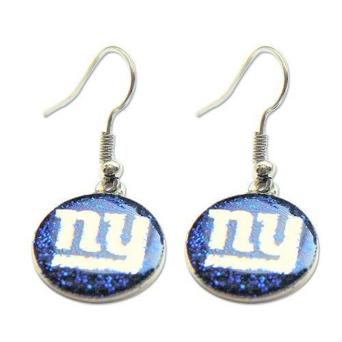 New York Giants Glitter Sparkle Dangle Logo Earring Set Charm Gift