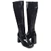 GOGO Chunky Heel Dancer Costume Dress Boots Black