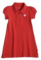 Liegelind Kids-Fun-Fashion 33201 - M&auml;dchen Polokleid - Organic Cotton, Farb-Nr. 26 tomate