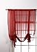 Stylemaster Lucky Stripe Shade with Tie-Ups, Claret, 44-Inch by 63-Inch