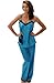 Del Rossa Women's Satin Cami Tank Pajama Set with Pants and Sleep Mask