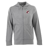 NHL Phoenix Coyotes Signature Hood Long Sleeve Full-Zip Fleece, Grey Heather, Large