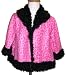 Pink Leopard Fleece & Fur Swing Coat Size 6
