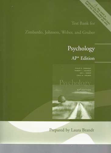 Psychology, AP* Edition, TEST BANK (TEST BANK [with answers] only, does NOT include student textbook)