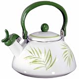 Corelle Coordinates 2-1/5-Quart Whistling Teakettle, Bamboo Leaf