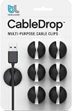 Blue Lounge Design CD-BL CableDrop Cable Management System for All Cables up to 5/16-Inch - Black