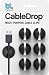 Bluelounge Design CableDrop Multi-purpose Cable Clips BLACK Pack of 6