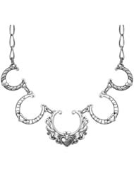 Sterling Silver Lucky Heart Station Necklace