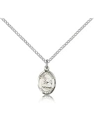 Sterling Silver St. Joshua Pendant - 18" Chain