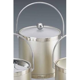 Kraftware 44065 Corduroy - Champagne 3 Quart Ice Bucket with Bale Handle, Bands and... by Kraftware
