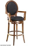 Briarwood Round - back Swivel Counter Stool, BLACK MICROFBR, LIGHT BROWN