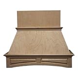 IMAGE OF Fujioh 48 inch Arched Raised-Panel Wall Mount Wood Hood, 50 inch W x 20-5/8 inch D x 42 inch H, Maple (CFM depends on choice of blower, not included)