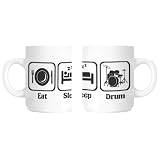 Eat sleep drummer drums gift mug
