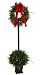 6.5' Pre-Lit Christmas Cedar Twig Lantern With Wreath & Bow - Clear Dura-Lit Lights