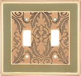 Review All Fired Up!  / DAMASK GREEN Decorative Light Switchplates, Outlet Covers, Rocker, GFCI Switch plates 2 Toggle