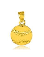 10k Gold Baseball/Softball Sports Charm Pendant