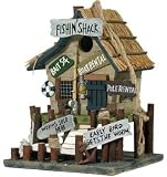 Fishing Shack Birdhouse with Signs (Very Detailed)(Hand-Made of Wood) 10.5
