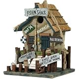 Fishing Shack Birdhouse with Signs (Very Detailed)(Hand-Made of Wood) 10.5 by Detailed Wooden Fishing Shack Bird House