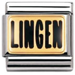 Nomination Composable Classic MESSAGES 1 Edelstahl, Email und 18K-Gold (LINGEN) 030261