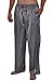 Alexander Del Rossa Men's Satin Pajama Pants, Long Pj Bottoms, Medium Black and Gray Striped (A0757R04MD)