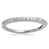 Sterling Silver Prong Set Diamond Wedding Anniversary Ring (1/4 cttw, I-J Color, I3 Clarity)
