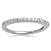 Sterling Silver Prong Set Diamond Wedding Anniversary Ring (1/4 cttw, I-J Color, I2-I3 Clarity), Size 8