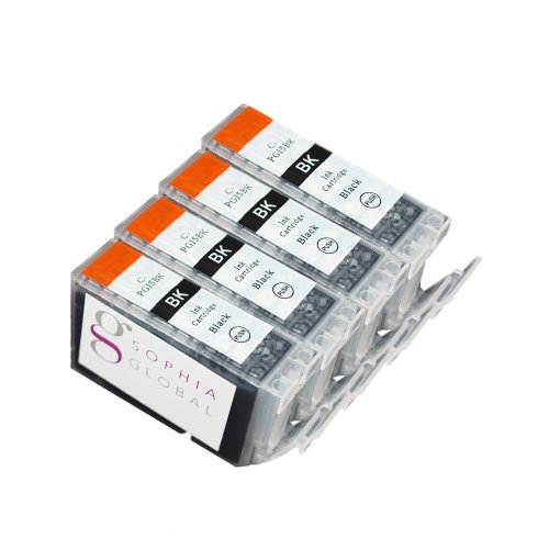 Sophia Global Compatible Ink Cartridge Replacement for Canon PGI-5 (4 Large Black)